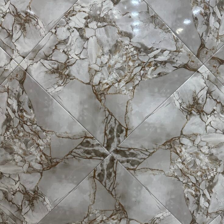 Dalle de sol 45x45 Bceram 1er choix Vega argenté - Assam Céramique Béjaïa